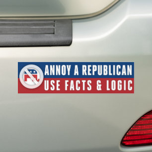 Autocollant De Voiture Use Facts And Logic Annoy A Republican