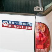 Autocollant De Voiture Use Facts And Logic Annoy A Republican (Sur camion)