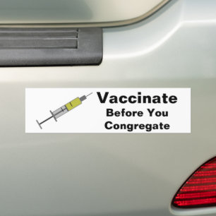Autocollant De Voiture Vaccinez-vous avant de vous rassembler