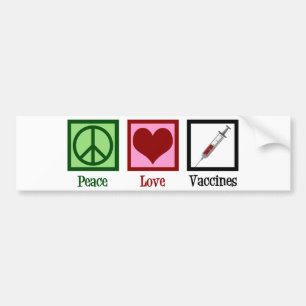 Autocollant De Voiture Vaccins Peace Love