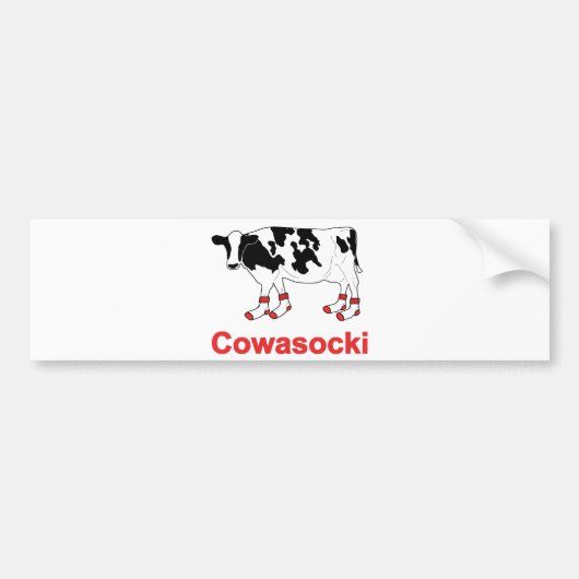 Autocollant De Voiture Vache à lait dans les chaussettes - vache à (Devant)