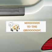 Autocollant De Voiture Vache laitière de dessin "MOOOVIN !" Auto-collants (En voiture)