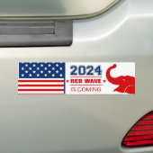 AUTOCOLLANT DE VOITURE VAGUE ROUGE 2024 (En voiture)