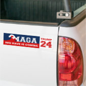 Autocollant De Voiture Vague rouge TRUMP 2024 (Sur camion)