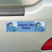 Autocollant De Voiture Vagues de bleu (En voiture)