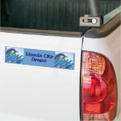 Autocollant De Voiture Vagues de bleu (Sur camion)