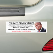 Autocollant De Voiture Valeurs familiales d'atout (En voiture)