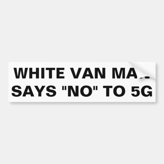 Autocollant De Voiture Van man blanc dit non à 5G (Devant)