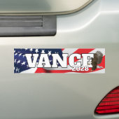 Autocollant De Voiture Vance Text With Flag and Bald Eagle (En voiture)