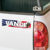 Autocollant De Voiture Vance Text With Flag and Bald Eagle (Sur camion)