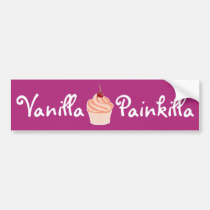Autocollant De Voiture Vanilla Painkilla Cupcake humoristique personnal