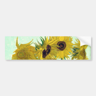 Autocollant De Voiture Vase avec douze tournesols Van Gogh Art