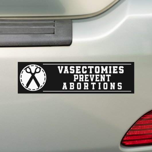 Autocollant De Voiture Vasectomies Empêcher les avortements Pro-Choice (En voiture)