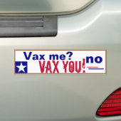 Autocollant De Voiture Vax Me no VAX YOU (En voiture)