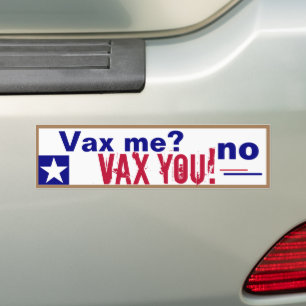 Autocollant De Voiture Vax Me no VAX YOU