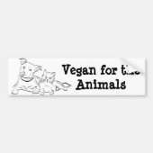 Autocollant De Voiture Vegan pour les animaux (Devant)