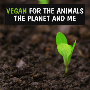 Autocollant De Voiture Vegan pour les animaux, la planète et moi activism