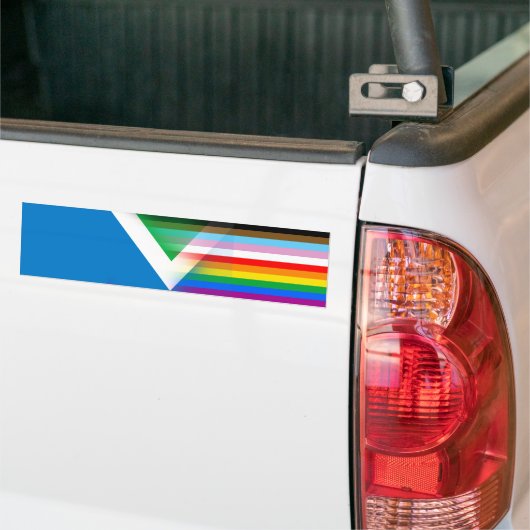 Autocollant De Voiture Vegan Pride LGBTQ (Sur camion)