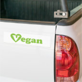 Autocollant De Voiture Vegan Texte Coeur vert (Sur camion)