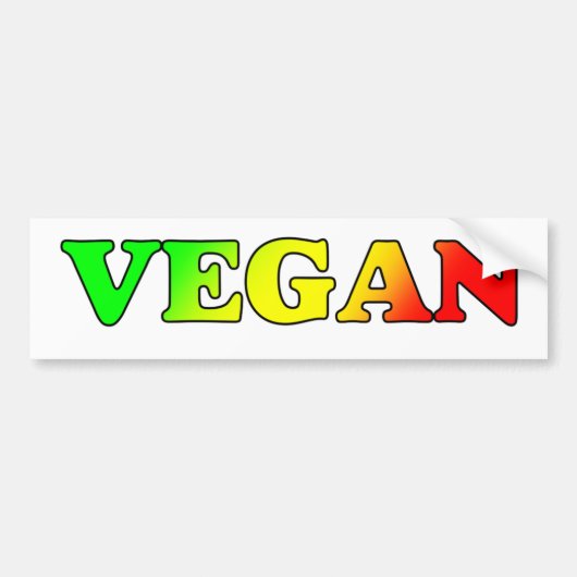 Autocollant De Voiture Végétalien de Rasta (Devant)