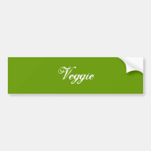Autocollant De Voiture Veggie.Vert. Slogan.