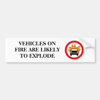 AUTOCOLLANT DE VOITURE VÉHICULES SUR LE FEU