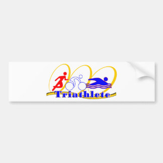 Autocollant De Voiture VÉLO de COURSE de BAIN de Triathlete