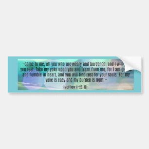 Autocollant De Voiture Venez à moi tous ceux qui sont fatigués