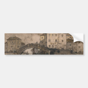Autocollant De Voiture Venise, Italie (Paysage vénitien Vintage)