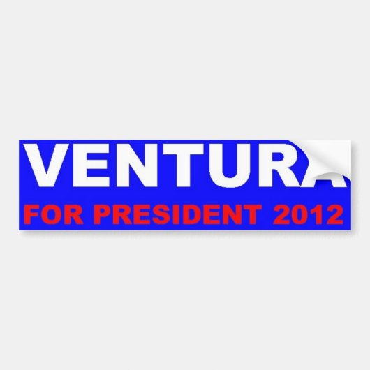Autocollant De Voiture Ventura pour le président 2012 (Devant)