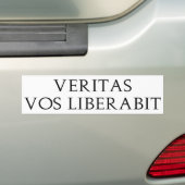 Autocollant De Voiture Veritas Vos Liberabit (En voiture)