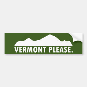 Autocollant De Voiture Vermont S'il vous plaît