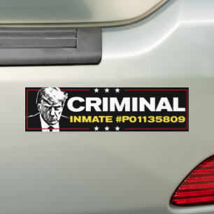 Autocollant De Voiture Verrouiller Trump Criminel Mugshot