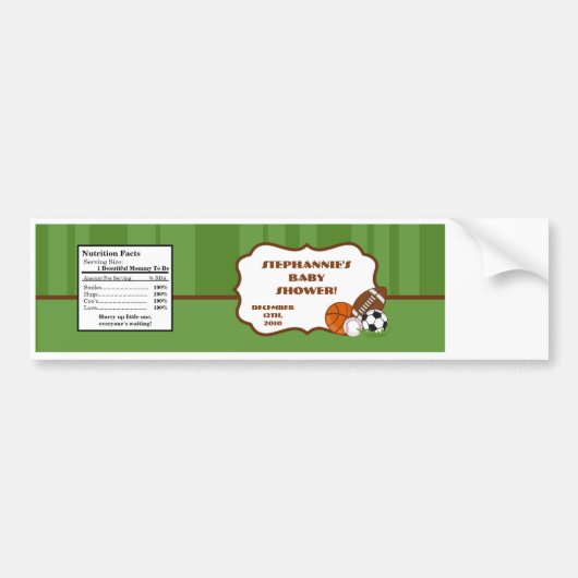 Autocollant De Voiture Vert All-Star d'étiquette de bouteille d'eau (Devant)