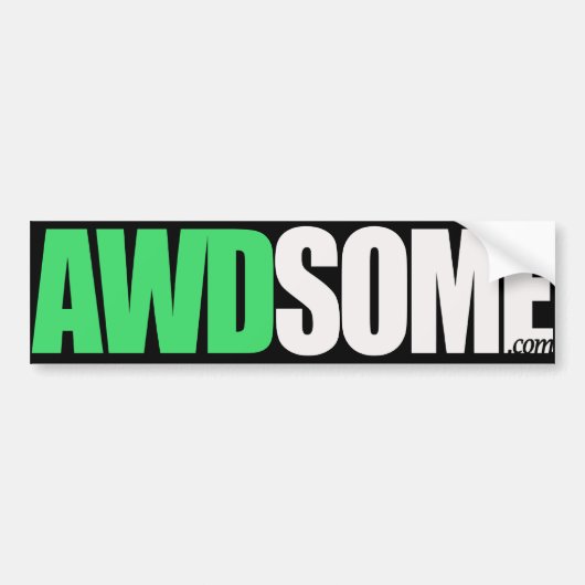 Autocollant De Voiture vert awdsome (Devant)