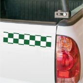 Autocollant De Voiture Vert Checkered et blanc (Sur camion)