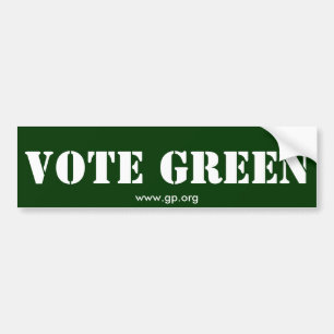 AUTOCOLLANT DE VOITURE VERT DE VOTE