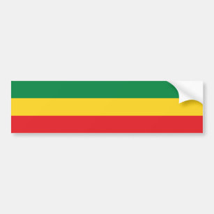 Autocollant De Voiture Vert, or (jaune) et drapeau de couleurs rouges