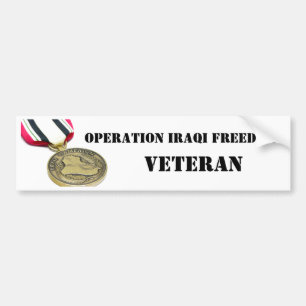 Autocollant De Voiture Vétéran irakien de liberté d'opération