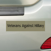 Autocollant De Voiture Vétérans contre Hillary (En voiture)