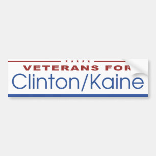 Autocollant De Voiture Vétérans pour Clinton/Kaine 2016