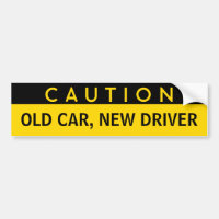 Vieille voiture, nouveau chauffeur Funny Bumper St