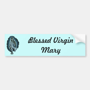 Autocollant De Voiture Vierge Marie béni par prière pourpre