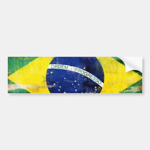 Autocollant De Voiture Vieux drapeau du Brésil