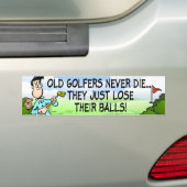 Autocollant De Voiture Vieux golfeur (En voiture)