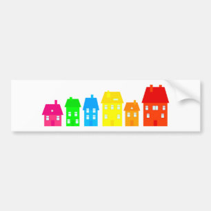 Autocollant De Voiture Ville colorée
