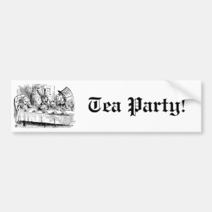 Autocollant De Voiture Vintage Alice in Wonderland, Tea Party Scene
