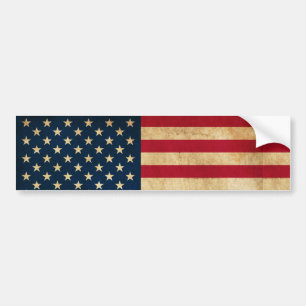 Autocollant De Voiture Vintage Patriotic American Flag
