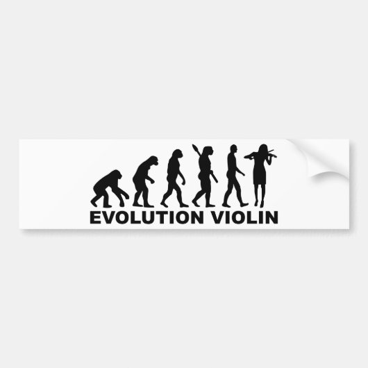 Autocollant De Voiture Violon d'évolution (Devant)