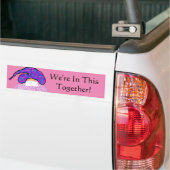 Autocollant De Voiture Visage et masque rose Gnome : Ensemble (Sur camion)